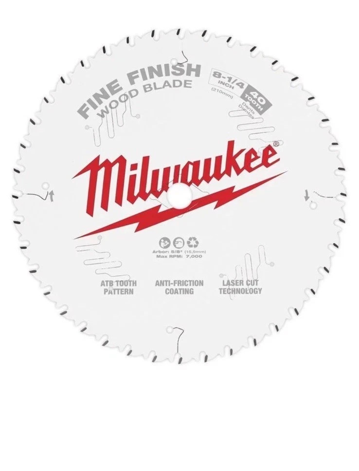 Milwaukee 8-1/4 In. 40T Fine Finish Circular Saw Blade gallery