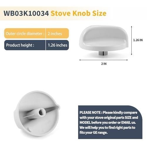 Allstare WB03K10034 Stove knobs Replacement for GE Hotpoint Stove Parts XL44 Ove gallery