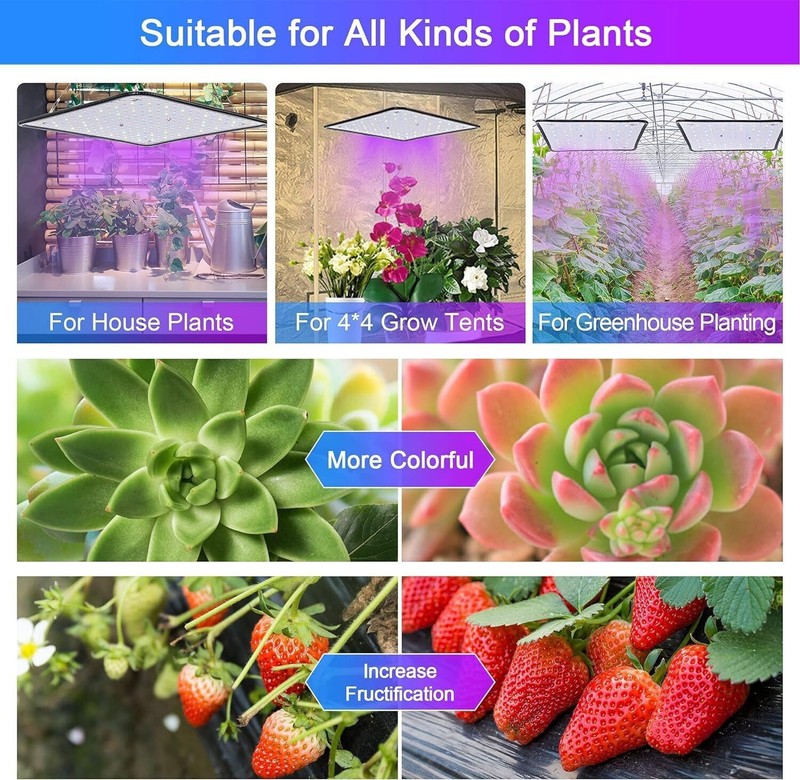 ⚡LED Grow Light Panel Full Spectrum Lamp for Indoor Plant Veg Flower NEW US gallery