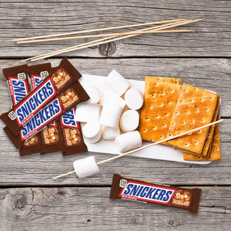 SNICKERS Full Size Bulk Milk Chocolate Candy Bars, 1.86 oz Bar, 48 ct Box gallery