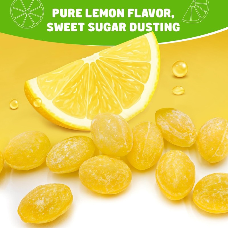 Sanded LEMON Drops Hard Candy 2 lb – Bulk, Old Fashioned Candy, Natural Flavo... gallery