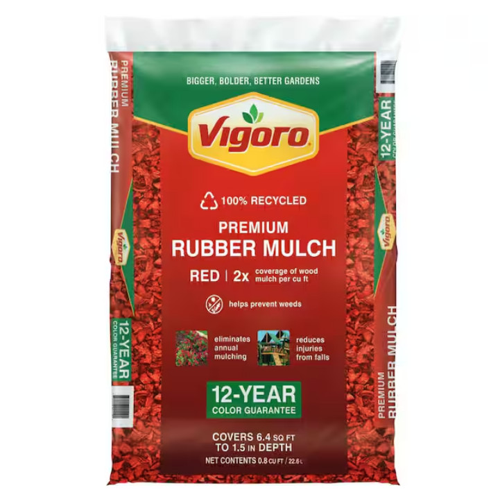 0.8 cu. ft. Red Bagged Recycled Rubber Mulch gallery