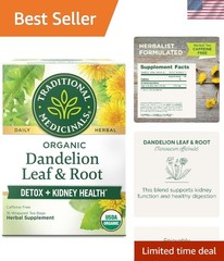 Herbal Dandelion Root Tea – 16 Compostable Teabags for Digestive Health