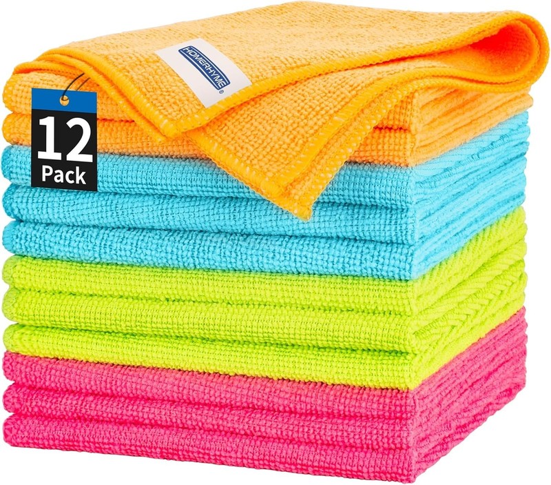 12 Pack Microfiber Cleaning Cloths - Multi-Purpose, Lint-Free, Durable & Eco-... gallery