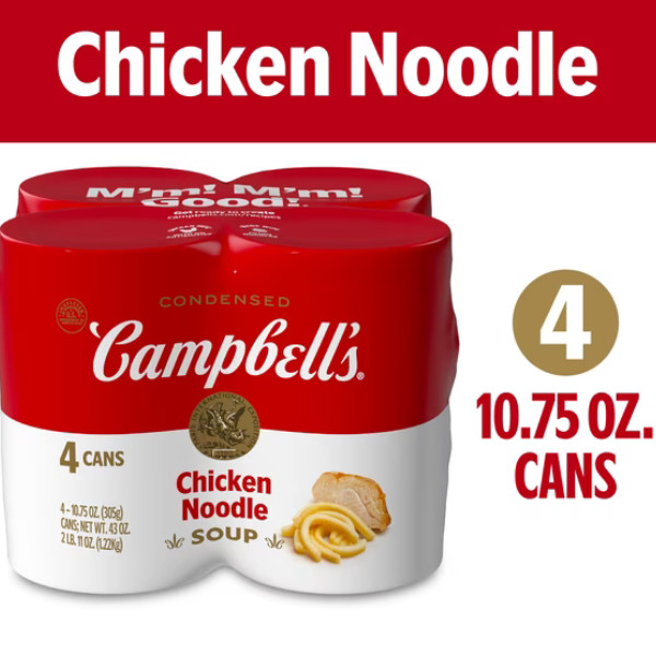 Campbell’s Condensed Chicken Noodle Soup, 10.75 oz Can (4 Pack) gallery