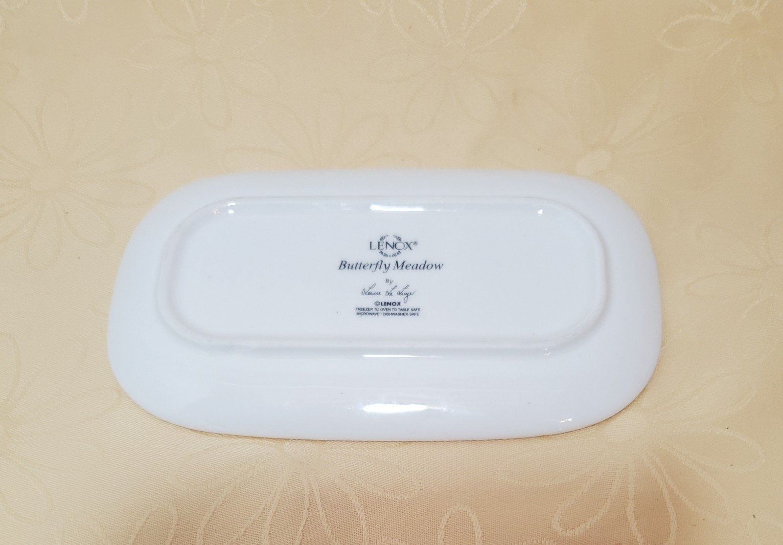 Lenox Butterfly Meadow Butter Dish with Bunny - new display only gallery