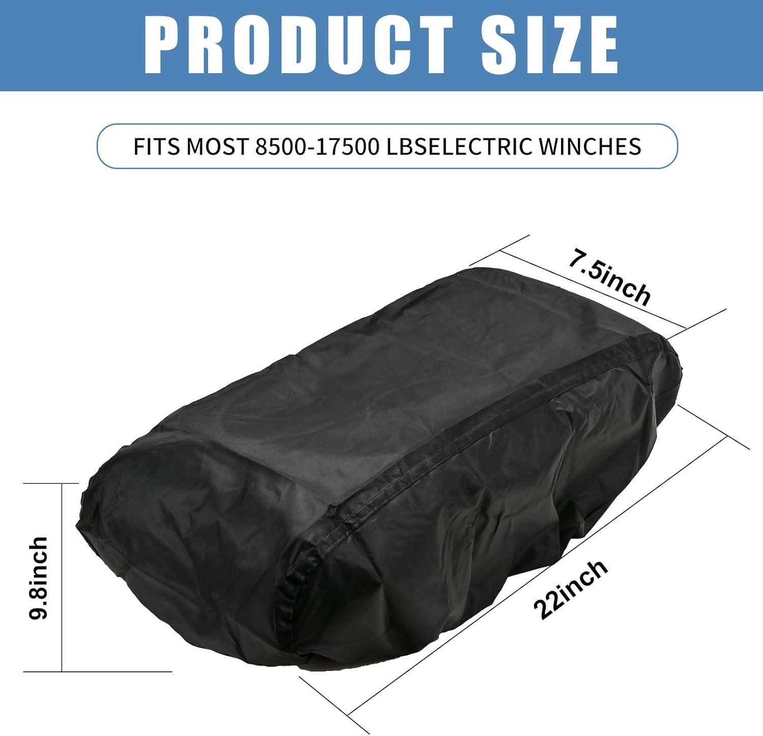 Badlands Heavy Duty Waterproof Winch Cover 8500–17500lb 600D UV Dust Protect gallery