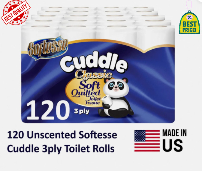 120 Bulk Buy Softesse Cuddle Unscented Soft Quilted Toilet Rolls - 3 Ply Toilet gallery
