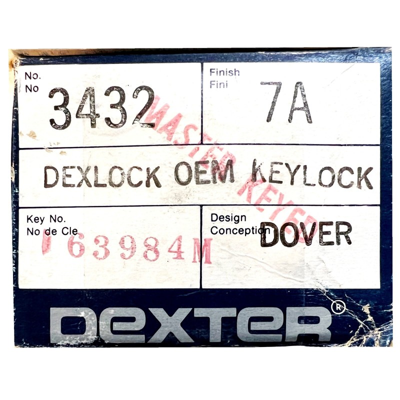 3432 DEXTER, Dexlock OEM Keylock Dover Bathroom Privacy Lock Chrome/Antique Bra gallery