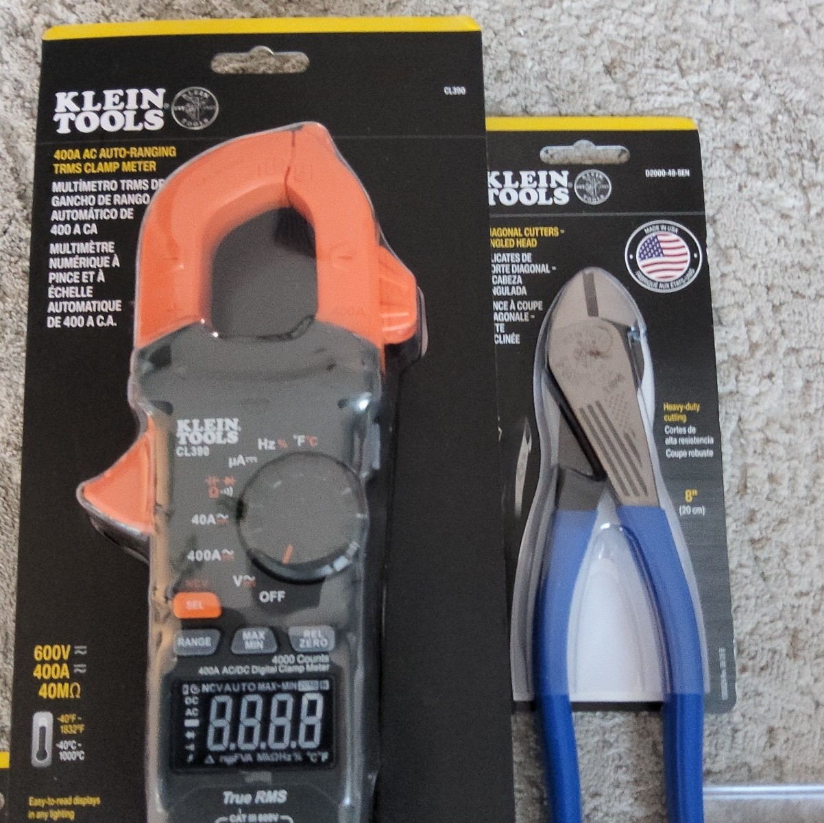 Klein Tools CL390 6pc Tool Set Clamp Meter + Wire Stripper + Pliers + Cutters gallery