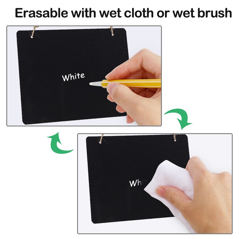 Rectangle Shape Wood Mini Chalkboard Sign Tag with Hanging Rope Board Signs gallery