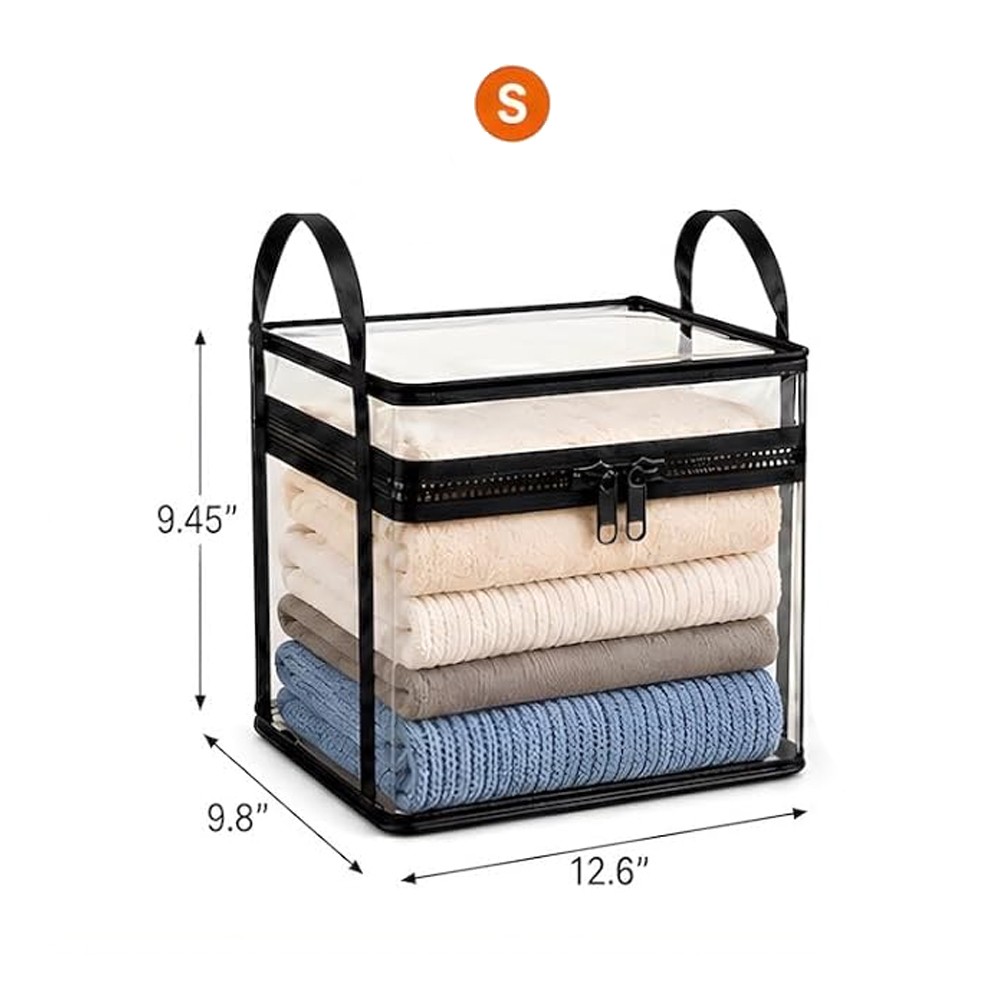 Zippered Clear PVC Storage Bag Heavy Duty Thick Organizer for Clothes Blankets gallery
