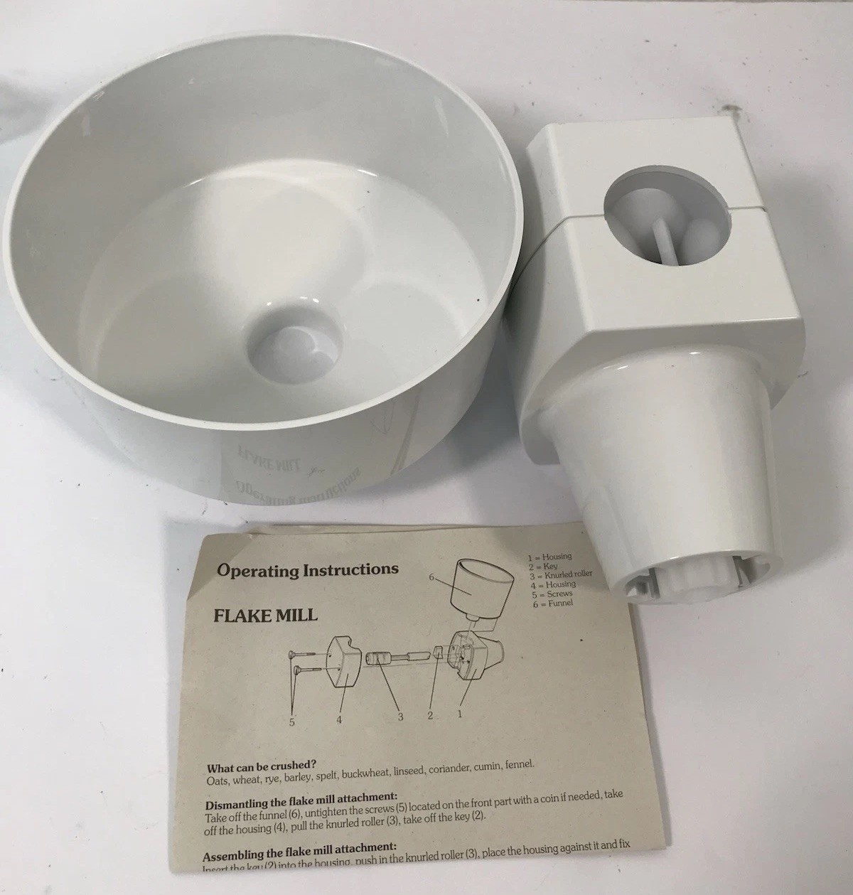 FAMILY GRAIN MILL - Oat Flaker Roller Mill Attachment w/Stainless Steel Roller gallery