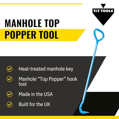 T&T Tools Top Popper Manhole Hook – Heat 36-Inch Alloy Steel Rotated Handle gallery