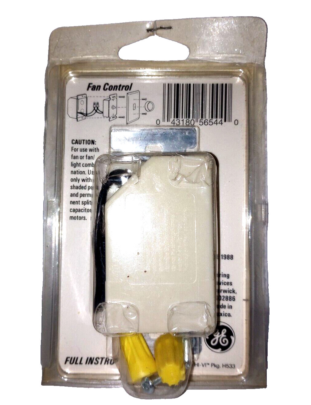 GE Full Range Rotary Fan Control - 1988 - New in Package gallery