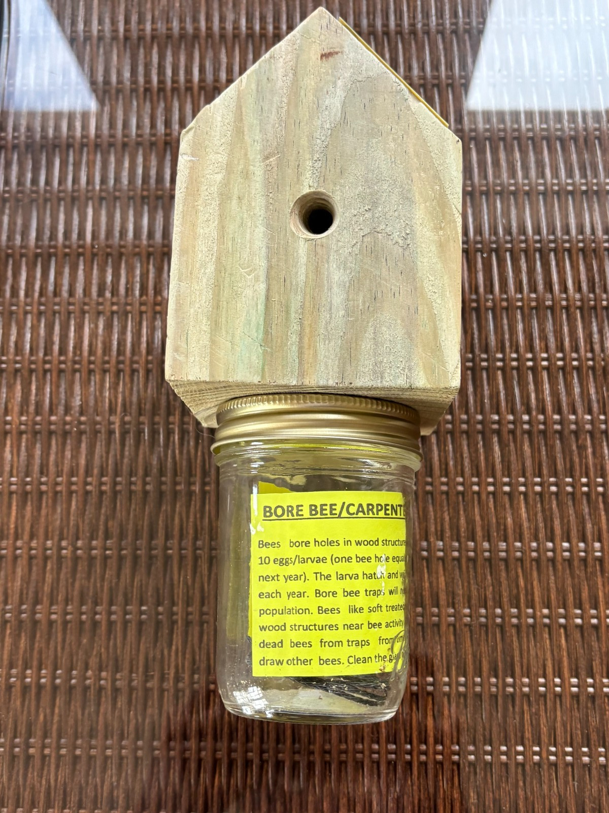 Carpenter Bee Traps *ONE* Rustic Design-Treated Pine (M3212) gallery