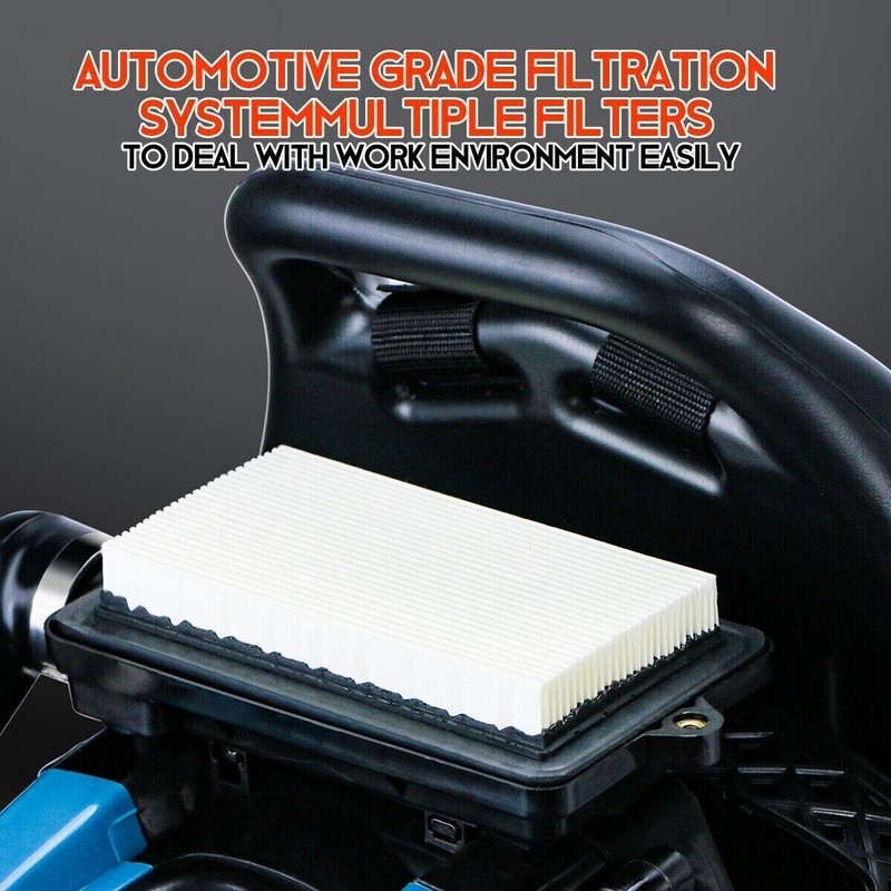 2 Stroke/4 Stroke Backpack Leaf Blower Gas Powered Snow Blower 75.6CC 706CFM gallery