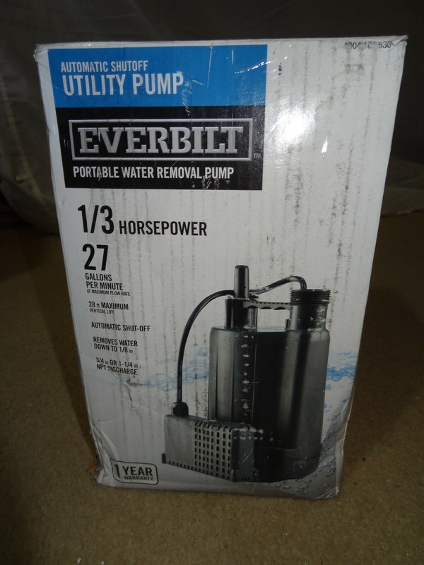 Everbilt EBAU33 Automatic Shutoff Utility Pump,Portable water removal pump 1/3 H gallery