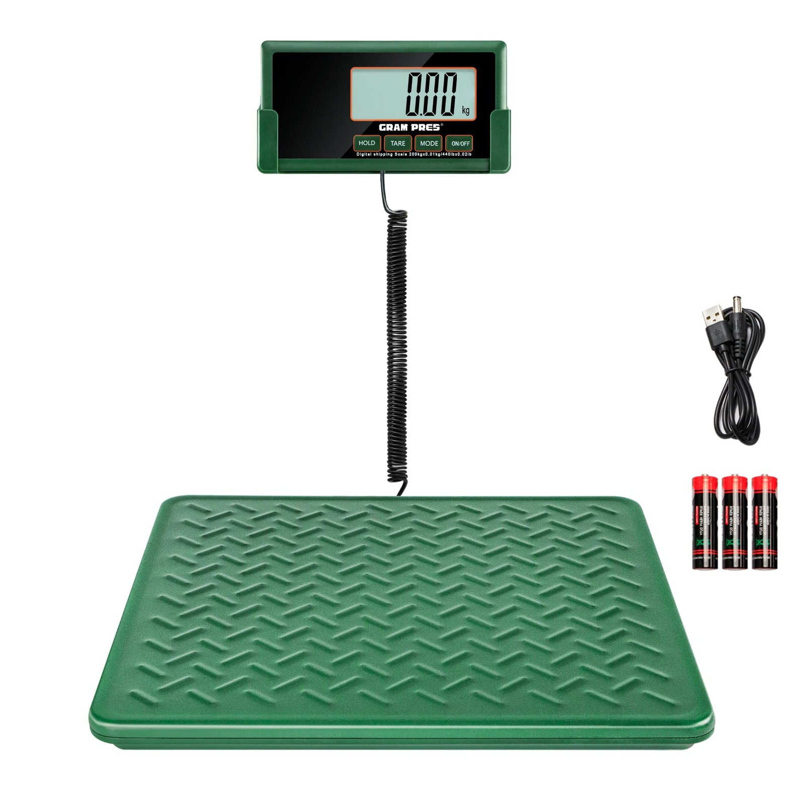 GRAM PRES Shipping Scale,440lbs/10g High Accuracy Digital Postal army green gallery