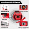 SENKEYFE Drill Powered Portable Winch 1000LBS, with 40FT Red gallery