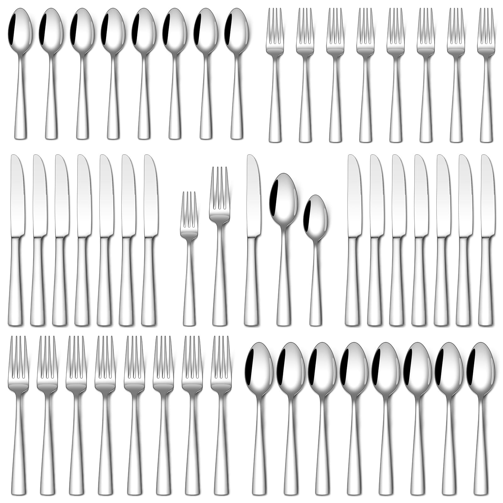 Silverware Set 40 Piece Stainless Steel Flatware Cutlery Dishwasher Safe Stapava gallery