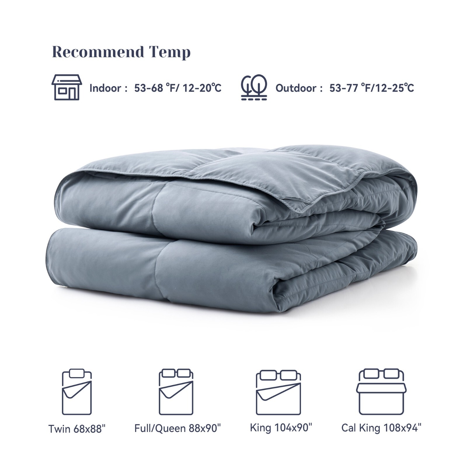 Oversize Summer Cooling Lightweight Down Comforter Hot Sleeper Bed Blanket gallery