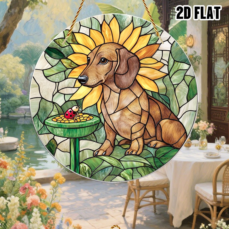 Adorable Dachshund Acrylic Suncatcher Cozy Home Decor Window Plaque Dog Gift gallery