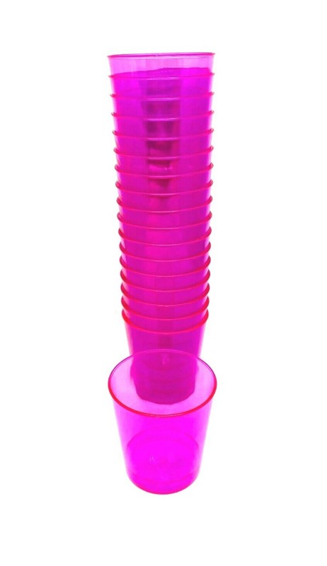 72 Disposable Plastic Glasses Party Multi Coloured Cups Shot Reusable Champagne gallery