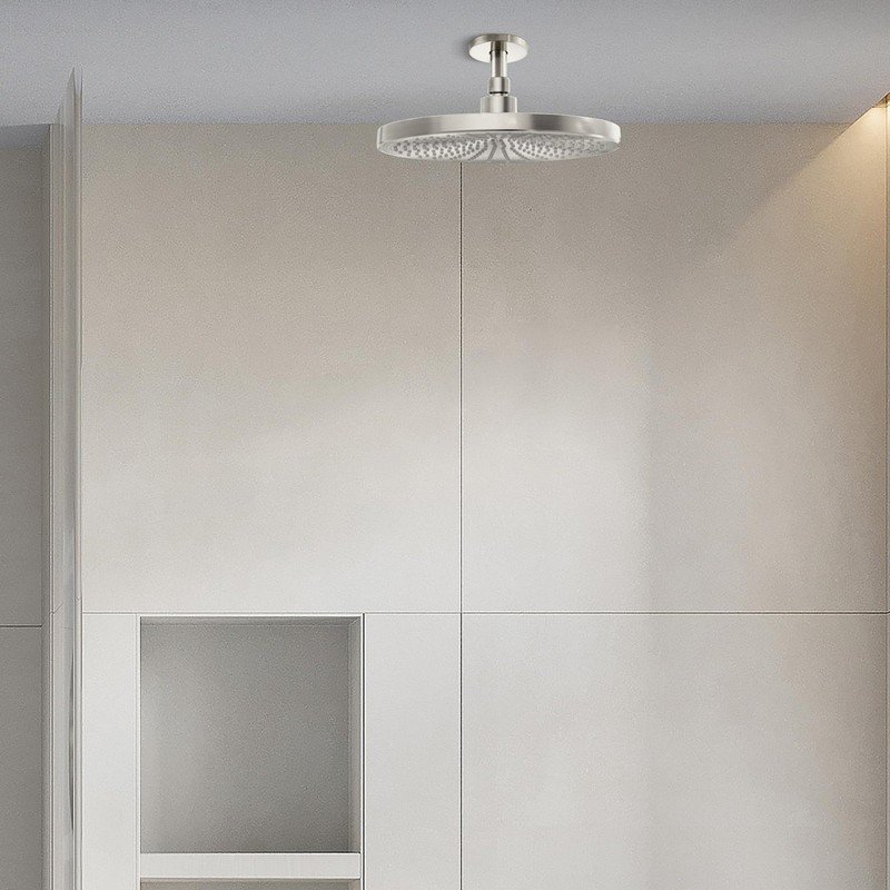 Straight Shower Arm with Flange, Ceiling Mount 3 Inches Rain Shower Head Arm Ex gallery