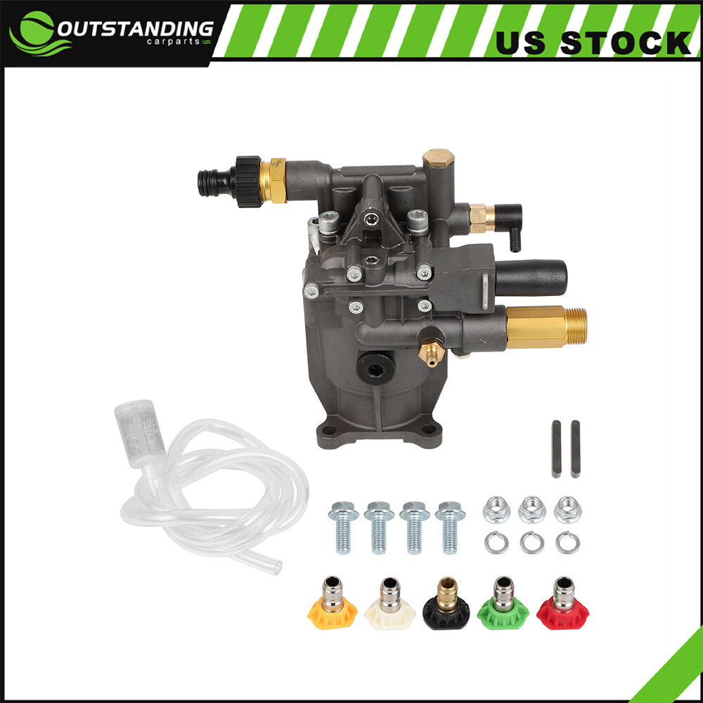 3/4" Shaft Horizontal Pressure Washer Pump Water Pump 3000 PSI 2.5 GPM gallery