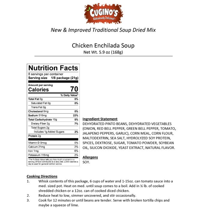 Cugino's Chicken Enchilada Soup - Makes 8 servings gallery
