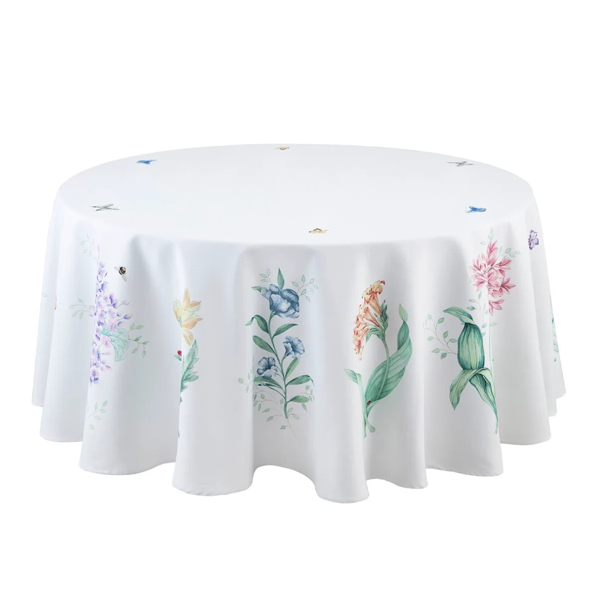Lenox Butterfly Meadow Garden 70" Round Tablecloth NEW NISP gallery