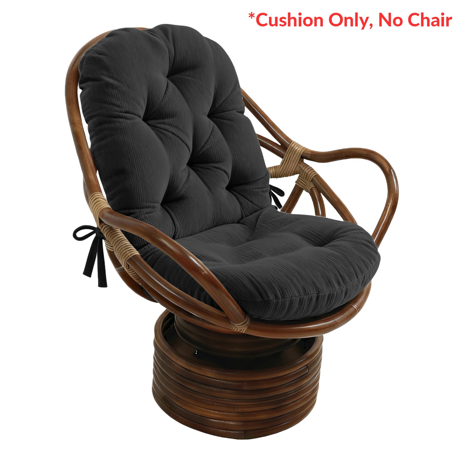 Overstuffed Rocking Chair Cushion w/ Ties waterproof Seat & Back Pad 47"x24"x4" gallery