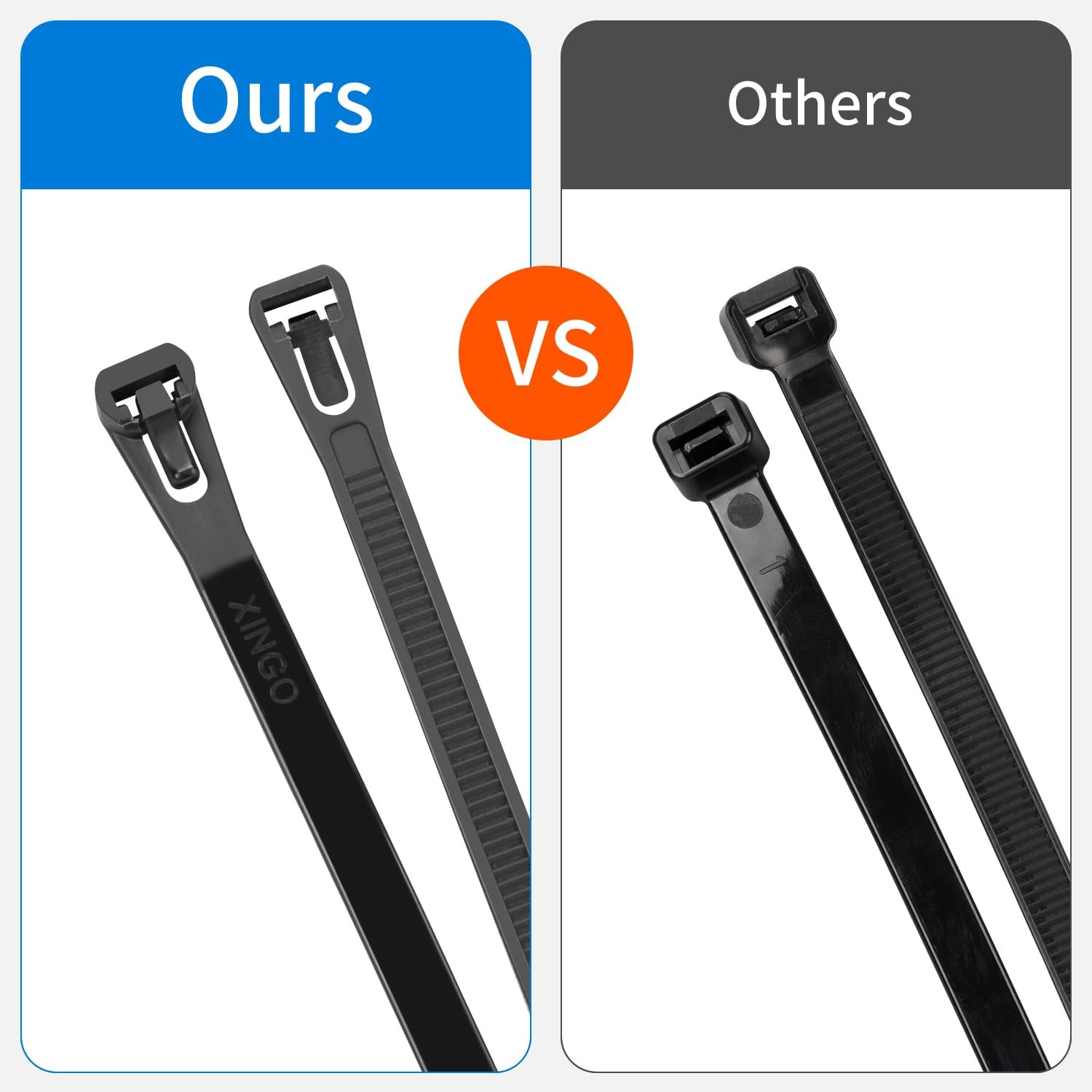 Armpow 18 Inch Recoverable Reusable Zip Ties, 100PCS Black 18inch, gallery