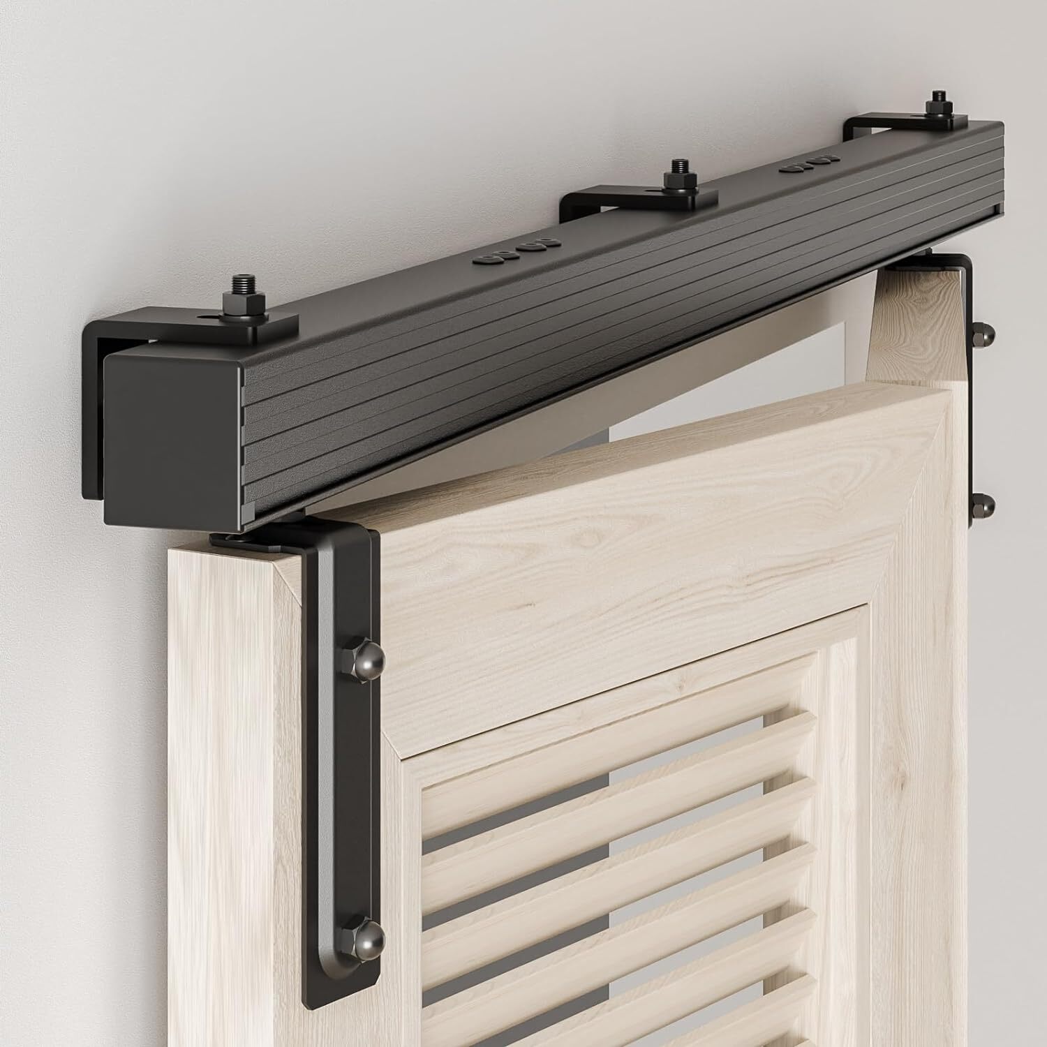 3/3.3/4FT Box Rail Folding Door Hardware Sliding Barn Door Track Wall Mount Kit gallery