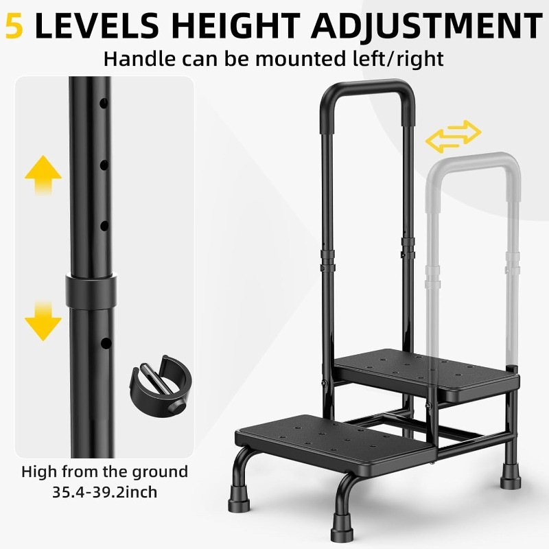 2 Step Stool with Handle for Elderly Adults and Seniors Heavy Duty Non Slip gallery