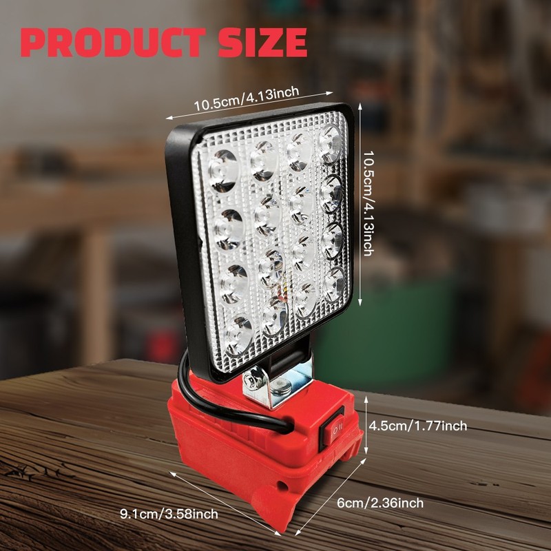5400LM Wireless LED Work Light for Milwaukee 18V Battery w/USB Cordless Outdoor gallery