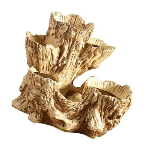 Tree Stump Flower Pot Plant Pot Decors Sculpture Planters Indoor Plants Wood gallery