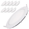 10 Pack 8 INCH Ceiling Light Recessed 6500k Cool White 85v-265v Flat Panel Bulb gallery