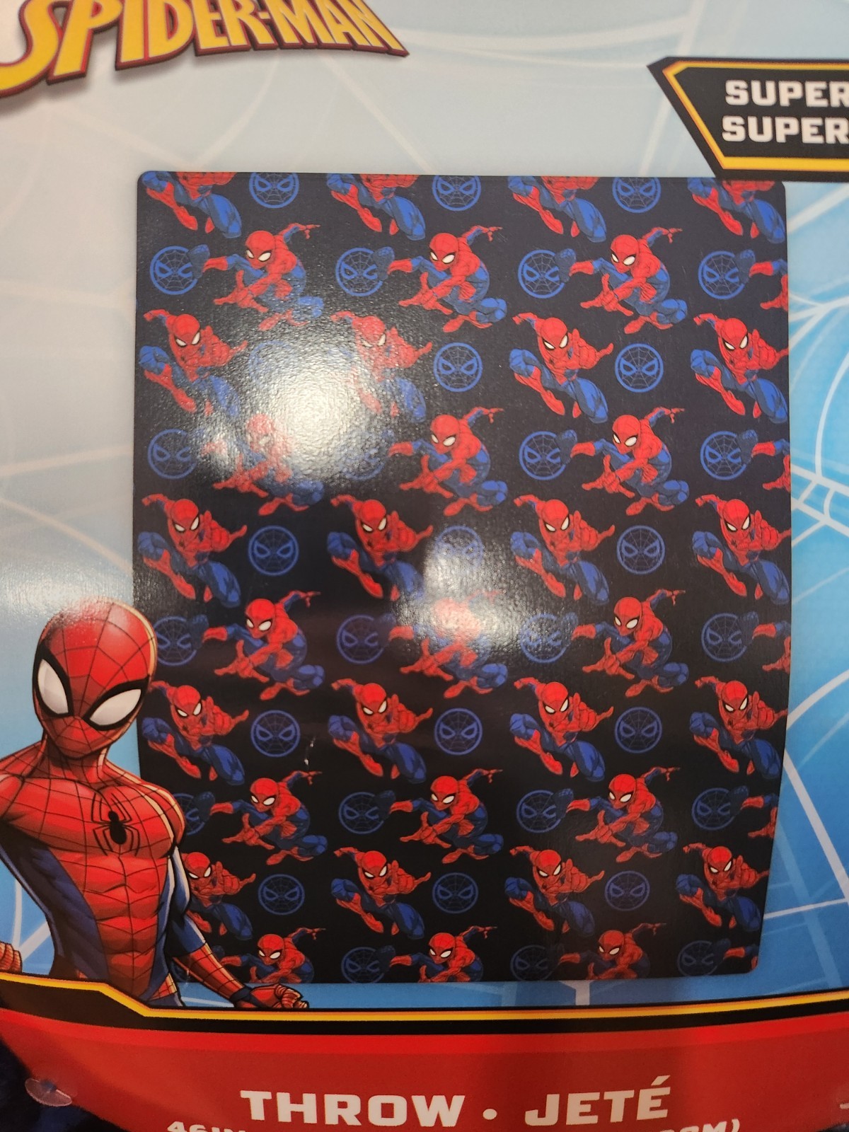 MARVEL SPIDER-MAN SUPER SOFT THROW JETE 40IN X60IN NWT 100% POLYESTER JAY FRANCO gallery
