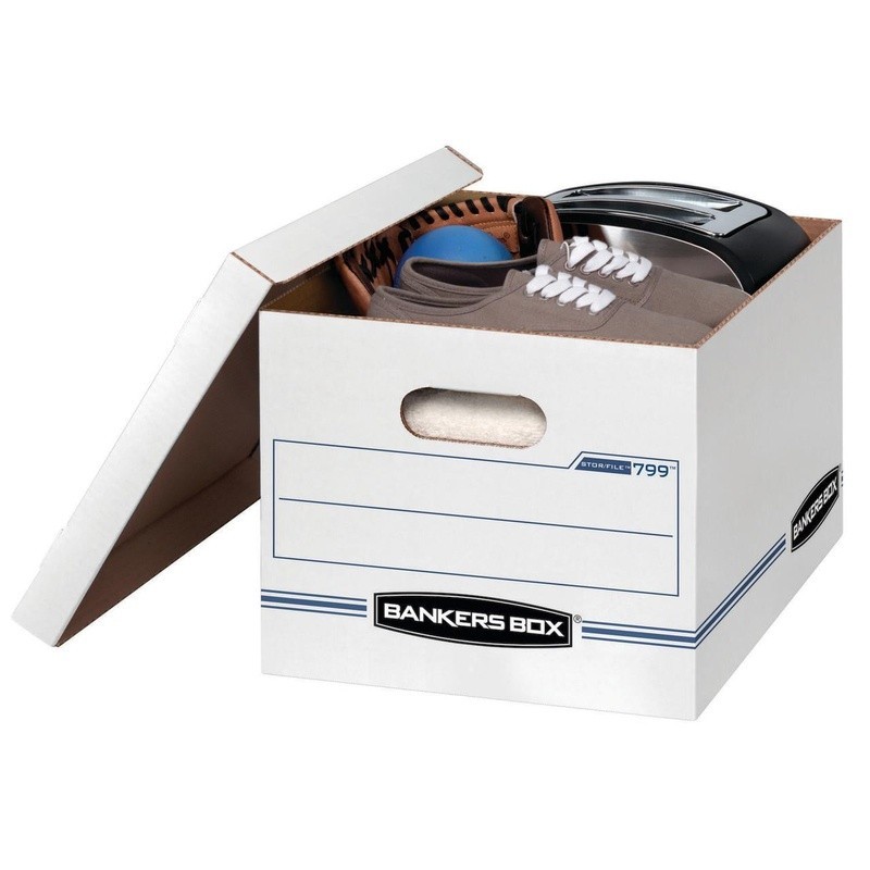 Stackable File Storage Bins 10 Pack Lift Off Lid Durable Organizing Boxes New gallery