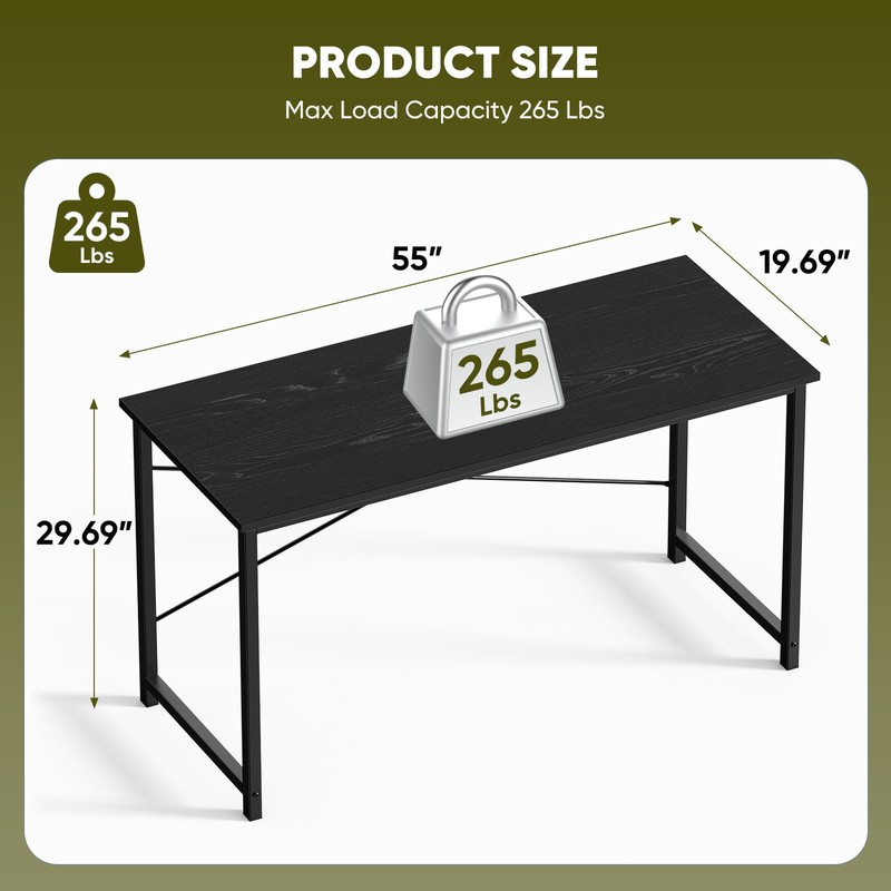 Computer Desk with Storage and Hook for Home Office-Available in 40/47/55/63inch gallery