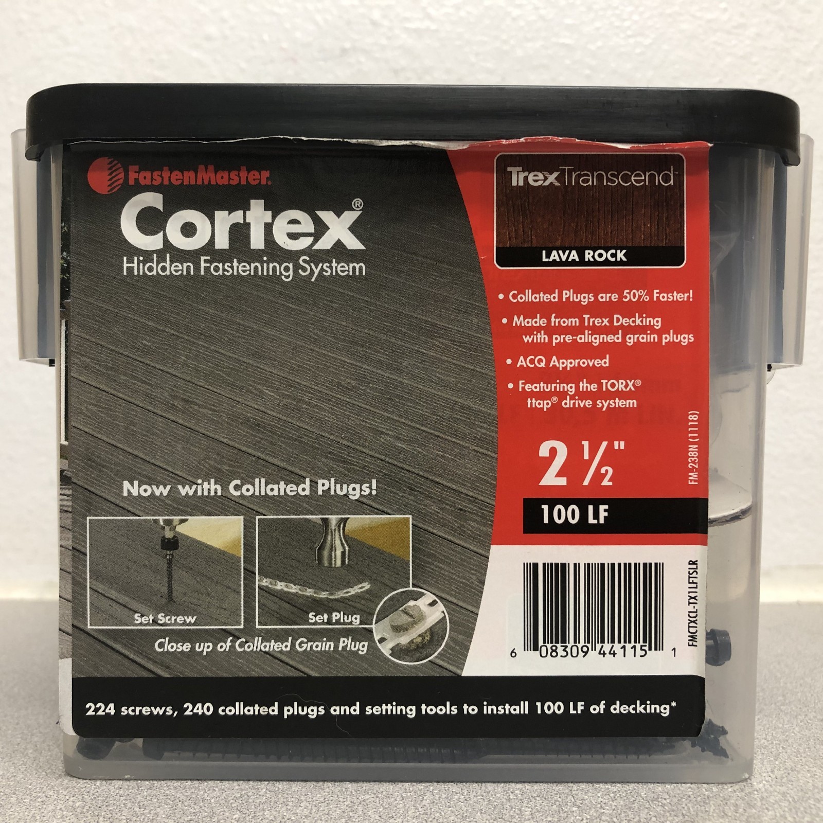 FastenMaster Cortex No. 10 X 2-1/2 in. L Hidden Deck Fastener Lava Rock 224 pc gallery