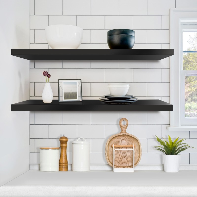 Sorbus Floating Shelves for Wall, 2 Pack (35 Inch) Long Wall-Mounted Shelves gallery