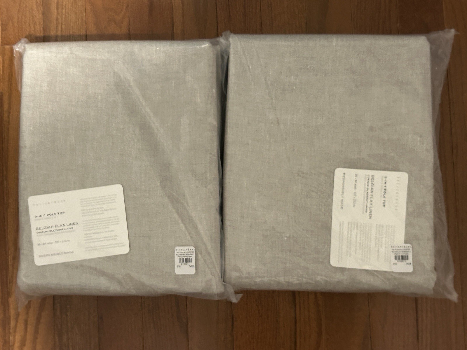 Pottery Barn Belgian Flax Linen Blackout Curtain Set of 2 Flax 50" x 84" gallery