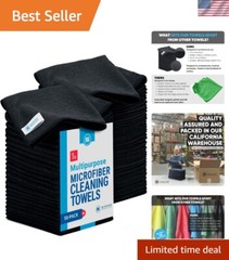 Versatile & Durable 50 Microfiber Cloths – Streak-Free Cleaning, All Surface Use