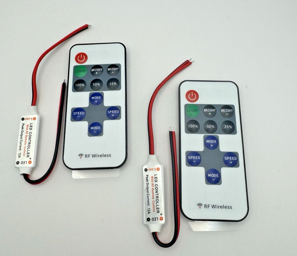 12V Mini Controller Inline Dimmer RF Wireless Remote for Single Color LED Strip gallery