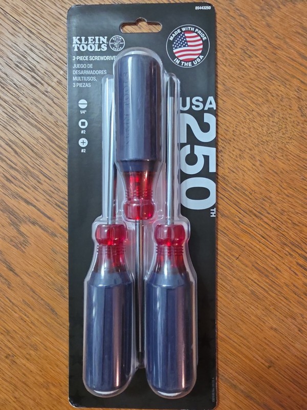 Klein Tools USA 3 Piece Screwdriver Set 85443250 Anniversary Edition 250th gallery