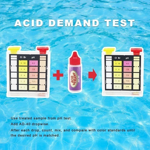 5-Way Swimming Pool & Spa Test Kit For pH Chlorine Bromine Alkalinity Acid Deman gallery