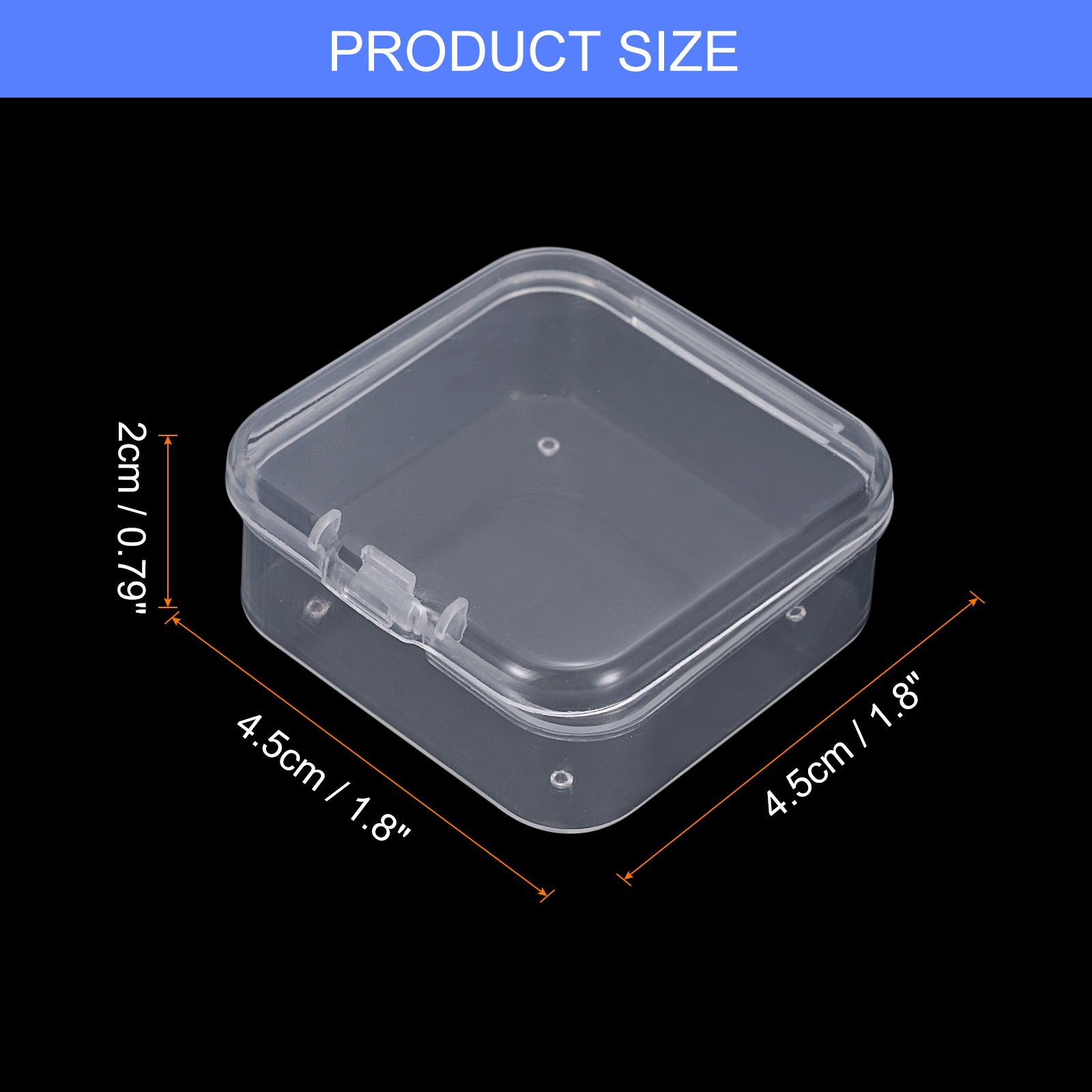 24Pcs Small Plastic Beads Storage Containers with Lids Square 1.8x1.77x0.79" gallery